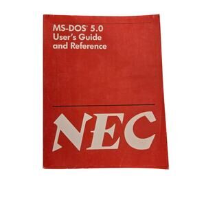 NEC MS-DOS 5.0 User’s Guide and Reference 1st Printing 1991 Vintage Manual